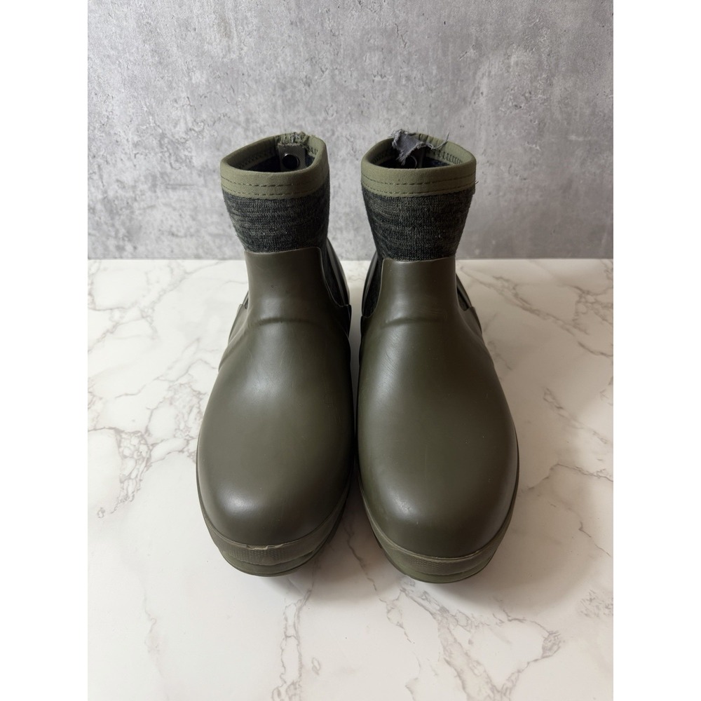 Bogs Crandall Low Womens Waterproof Winter Rain Boots Green Size 8 Faux Fur